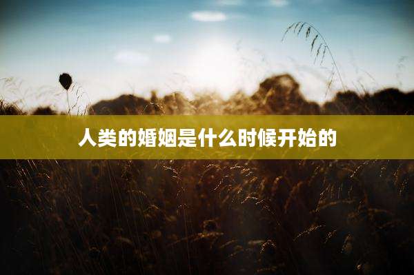 人类的婚姻是什么时候开始的