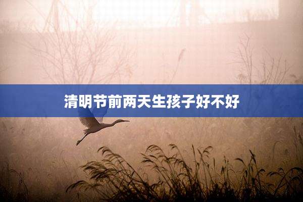 清明节前两天生孩子好不好