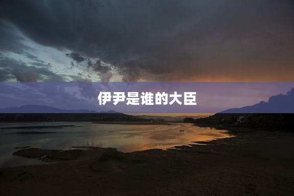 伊尹是谁的大臣