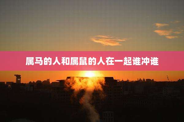 属马的人和属鼠的人在一起谁冲谁