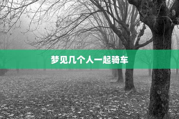 梦见几个人一起骑车