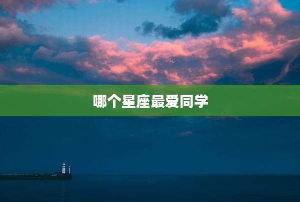 哪个星座最爱同学