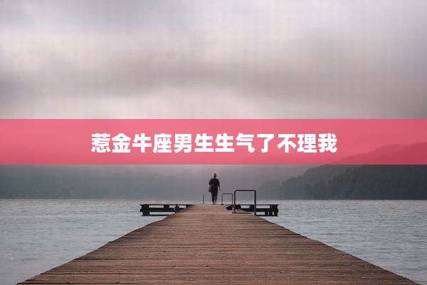 惹金牛座男生生气了不理我