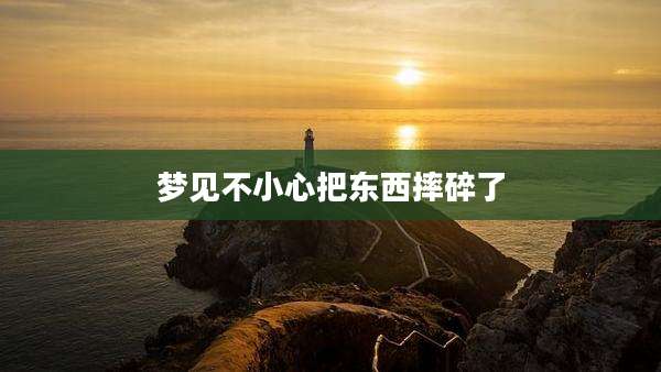 梦见不小心把东西摔碎了