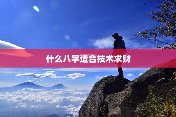 什么八字适合技术求财