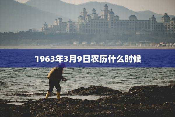 1963年3月9日农历什么时候
