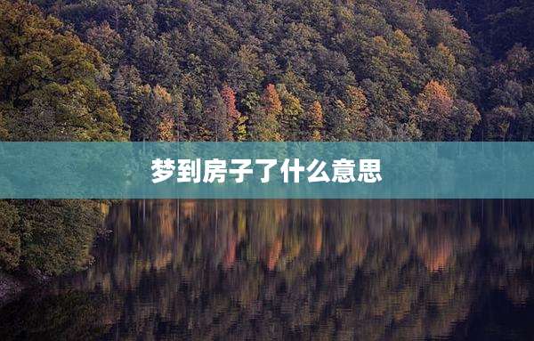 梦到房子了什么意思