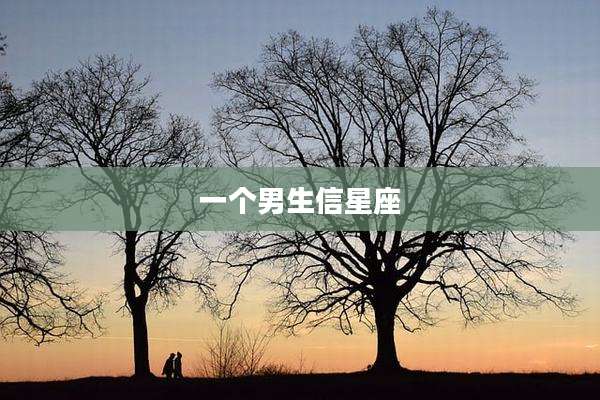 一个男生信星座