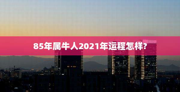 85年属牛人2021年运程怎样?