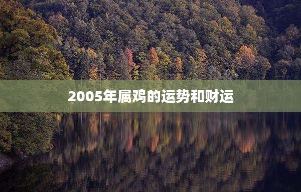 2005年属鸡的运势和财运