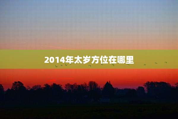 2014年太岁方位在哪里