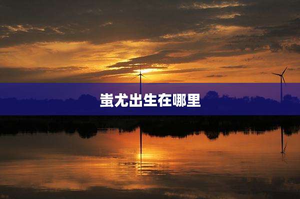 蚩尤出生在哪里