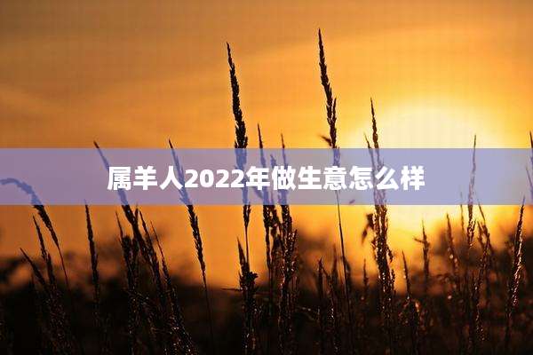 属羊人2022年做生意怎么样