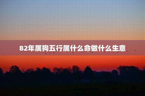 82年属狗五行属什么命做什么生意