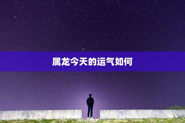 属龙今天的运气如何