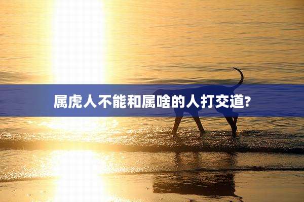 属虎人不能和属啥的人打交道?