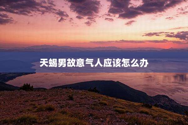 天蝎男故意气人应该怎么办