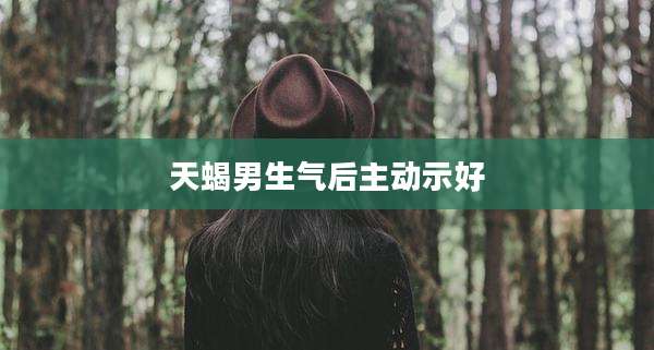 天蝎男生气后主动示好