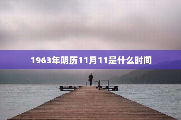 1963年阴历11月11是什么时间