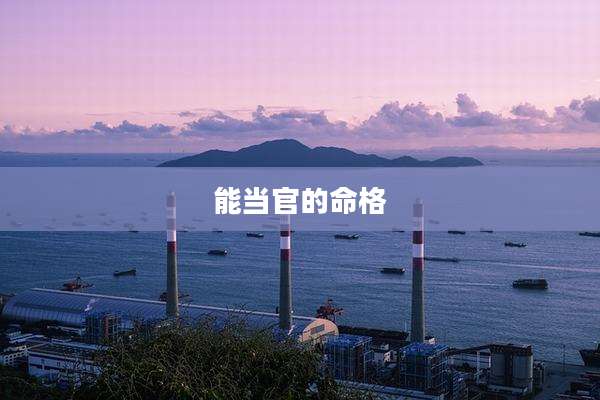 能当官的命格