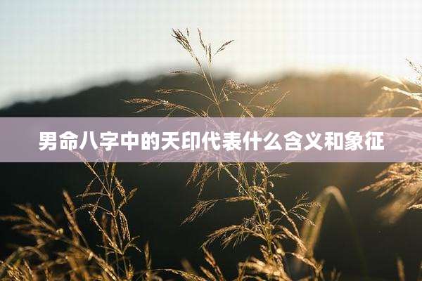 男命八字中的天印代表什么含义和象征