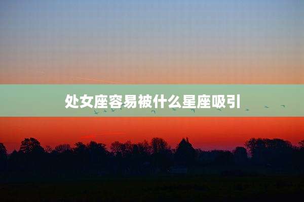处女座容易被什么星座吸引