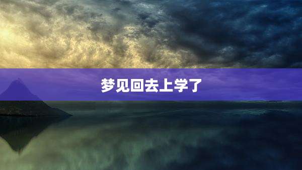 梦见回去上学了