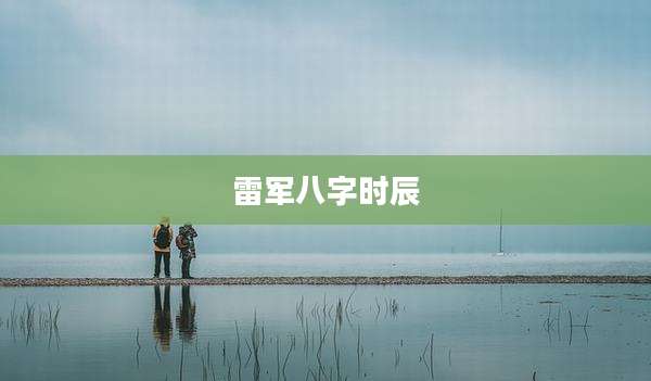 雷军八字时辰