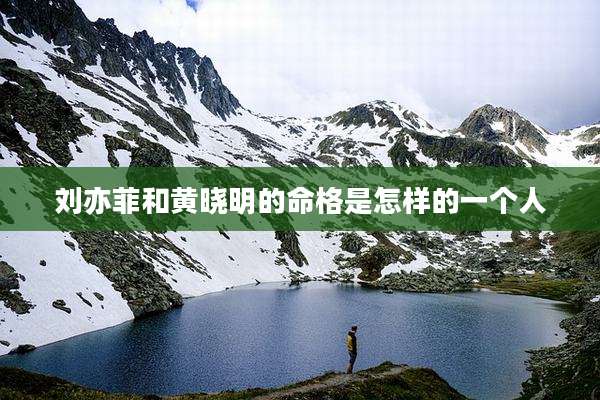 刘亦菲和黄晓明的命格是怎样的一个人