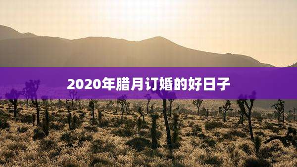 2020年腊月订婚的好日子