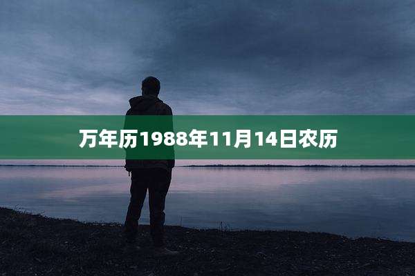万年历1988年11月14日农历