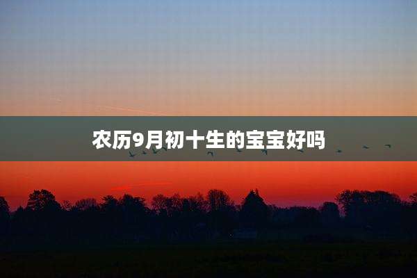 农历9月初十生的宝宝好吗