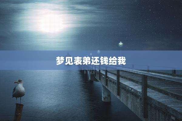 梦见表弟还钱给我