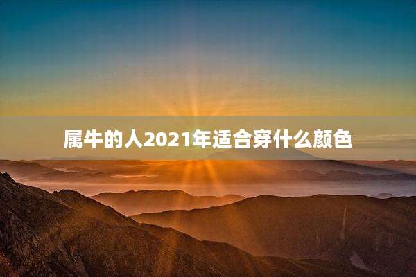 属牛的人2021年适合穿什么颜色