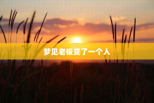 梦见老板变了一个人