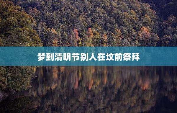 梦到清明节别人在坟前祭拜