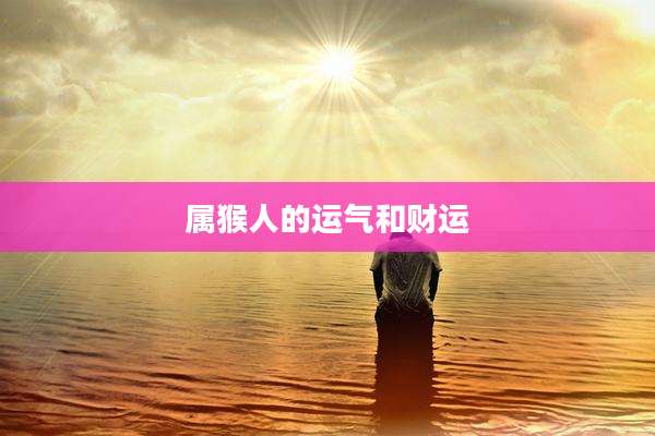 属猴人的运气和财运