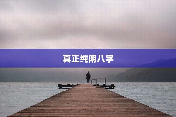 真正纯阴八字