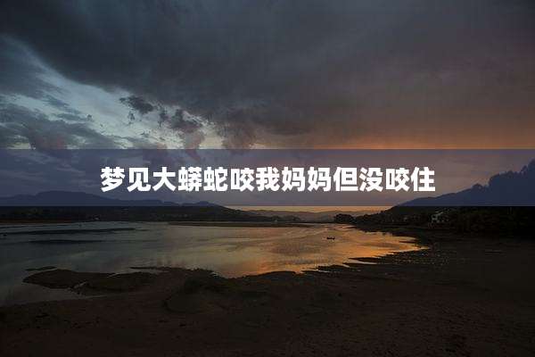 梦见大蟒蛇咬我妈妈但没咬住