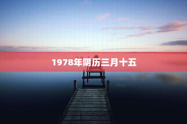 1978年阴历三月十五