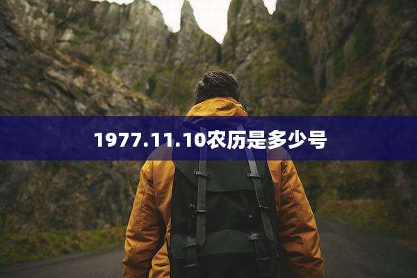 1977.11.10农历是多少号