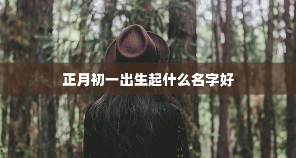 正月初一出生起什么名字好