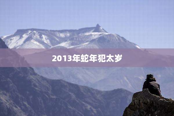 2013年蛇年犯太岁