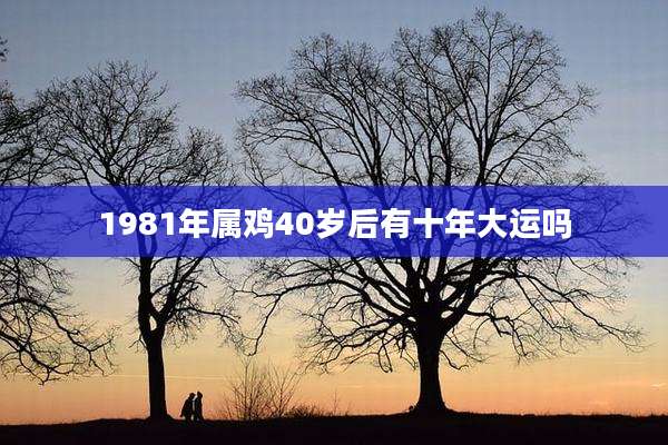 1981年属鸡40岁后有十年大运吗