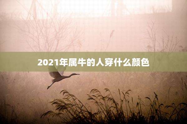 2021年属牛的人穿什么颜色
