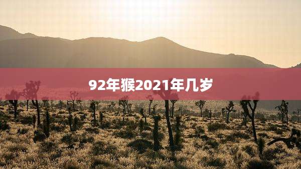 92年猴2021年几岁