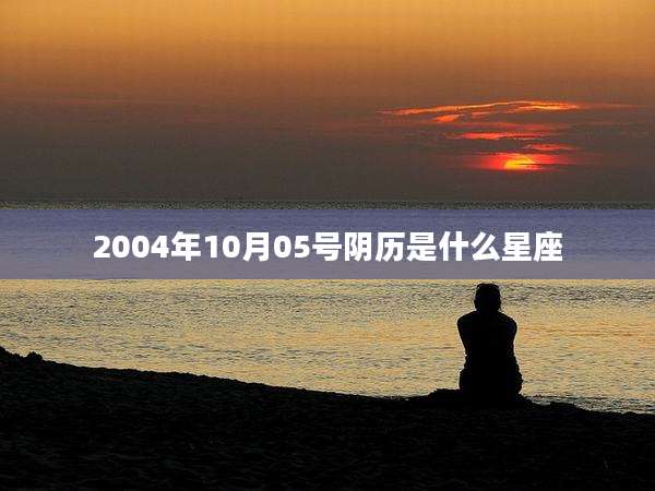 2004年10月05号阴历是什么星座