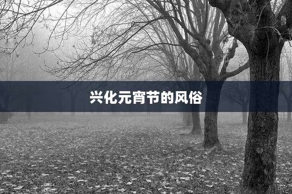 兴化元宵节的风俗