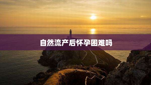 自然流产后怀孕困难吗