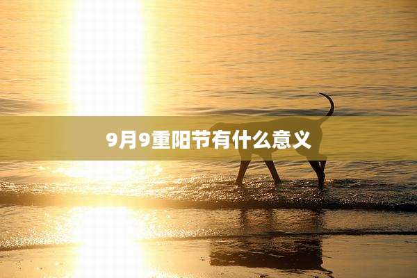 9月9重阳节有什么意义